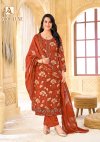 Noor Luxe By Alok Cambric Cotton Foil Printed Dress Material 